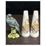 NORLEANS FLORAL CERAMIC SALT & PEPPER SHAKERS