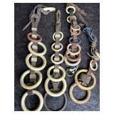 VINTAGE LEATHER & RING HORSE HARNESS LINE
