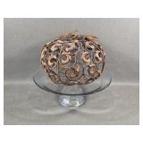 Metal Art Fall Pumpkin & Cake Plate