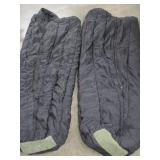 Two Cold Weather Military Issue Sleeping Bags