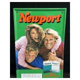 METAL NEWPORT CIGARETTES ADVERTISING SIGN