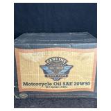 VINTAGE HARLEY DAVIDSON MOTORCYCLE OIL CARDBOARD
