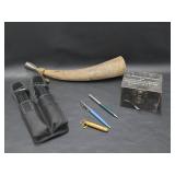 Beretta 9mm Magazines, Old Powder Horn +