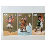 3 VTG Cards Representing Foreign Countries