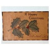 Antique Leather Christmas Postcard