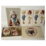 4 VTG Advertising Cards w/ 1 Easter Card Last 2