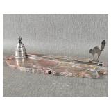Vintage Silver Scardy Cat Theme Candle Snuffer