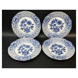 4 Meissen Blue Onion 6 In. Side / Tea Plates