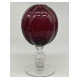 Cambridge Amethyst Keyhole Ivy Vase Vintage