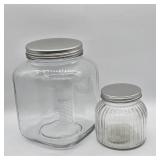 2- GLASS STORAGE JARS