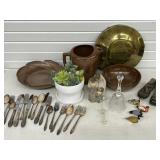 FRANKOMA BROWN POTTERY, CERAMIC PLANTER W/ FAUX