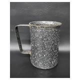 Vtg Enamelware Mug From WWII 2 German Shell Black