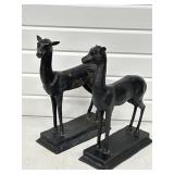 CAST IRON DEER STATUES