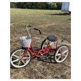 ADULT TRICYCLE W/ REAR METAL BASKET & FRONT