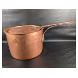 Antique Ingram Copper Stockpot with Cast Iron