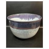 Very Large Hand Thrown Pottery Bowl Signed Terra