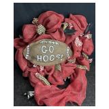 RAZORBACK WREATH BURLAP