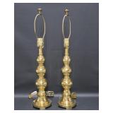 Pair of Modern Solid Brass Table Lamps