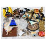 Lot of Trinkets Old Photos Postcards +