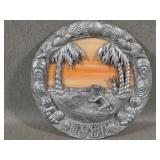 1981 Michael Ricker Sculpted Pewter Plate