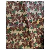New Poinsettia Burlap Fabric Glitter Effect 1