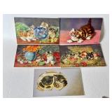 5 Antique Postcards 4 Merlin 1 Unbranded Unused