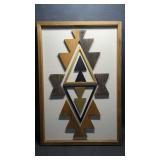 Geometric Wooden Wall Art: Aztec-Inspired Wood