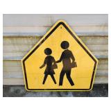 Vtg Pedestrian Crossing Sign