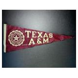 Vintage Texas A&M Pennant Aggies Football Banner,