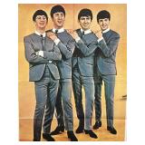 LARGE BEATLES POSTER W/ SMALLER INDIVIDUAL POSTERS