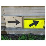 Vtg Road Signs Direction Arrows