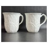2 WedgeWood Coalport CountryWare  Mugs w/ Green