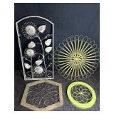 4 PCS. METAL ART WALL DECOR