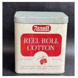 VTG Rexall Reel Roll Cotton in Tin