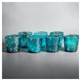 7 VTG Teal Glasses Made in ItalyOne has very