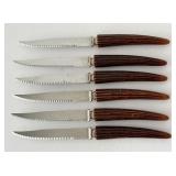 Regent Sheffield Steak Knives Bakelite Faux