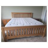 Modern Mission Oak King Size Bed Europa Mattress