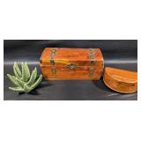 Ceramic Succulent Ring Holder and Wood Trinket