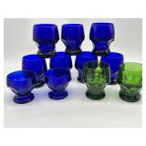 Cobalt Blue Cambridge Georgian Tumblers 7 - 4