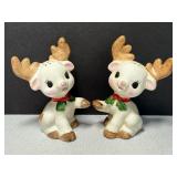 Vintage Lefton Baby Reindeer Salt & Pepper