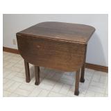Antique Drop-Leaf Walnut Dining Table