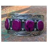 Vintage Navajo-Style Sterling Silver Sugilite