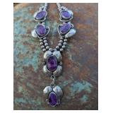 Vintage Mexican Sterling Silver 925 Sugilite Bead