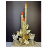 19' Vintage Christmas Folk Art Candolier Works!