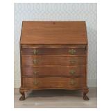 Antique Mahogany Drop-Front Desk / Secretary