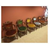 Set of Six Eastlake Billiard Room / Side Chairs
