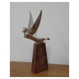 Chrome Grand Goddess Hood Ornament on Stand