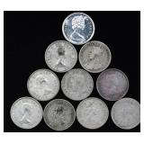10 - Canadian Silver Quarters - Various Dates
