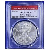 2011-S American Silver Eagle PCGS MS-70