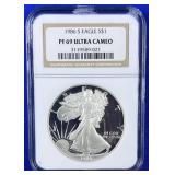 1986-S American Silver Eagle NGC PF-69